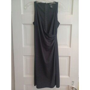 Express vintage black faux wrap dress sz 3/4 Y2K 90s sexy LBD knit retro disco